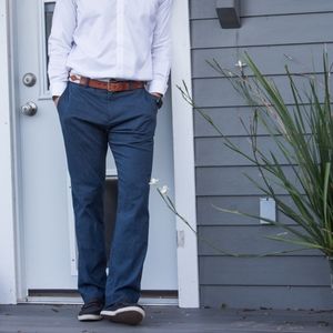 Journeyman Clothier The Suitable Pant Blue Mesn Size 31 Unhemmed New! $98 MSRP